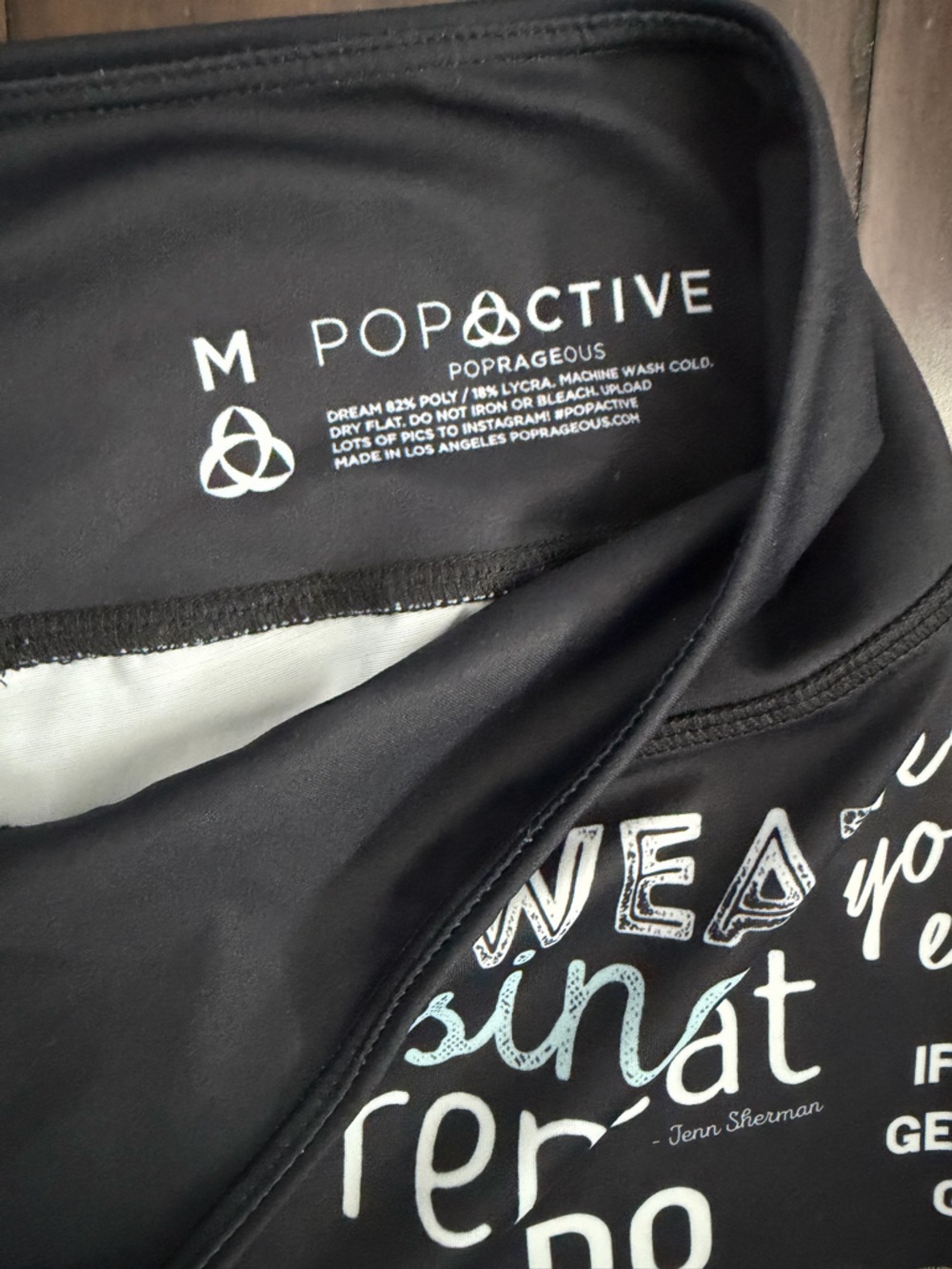 PopRAGEous LA Pop Active For Peloton Leggings Artsy Activewear medium - Picture 3 of 4